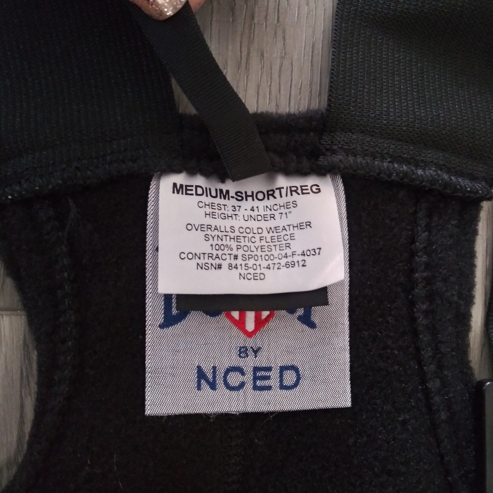 NEW Polartec Black Fleece Overalls - Picture 5 of 7
